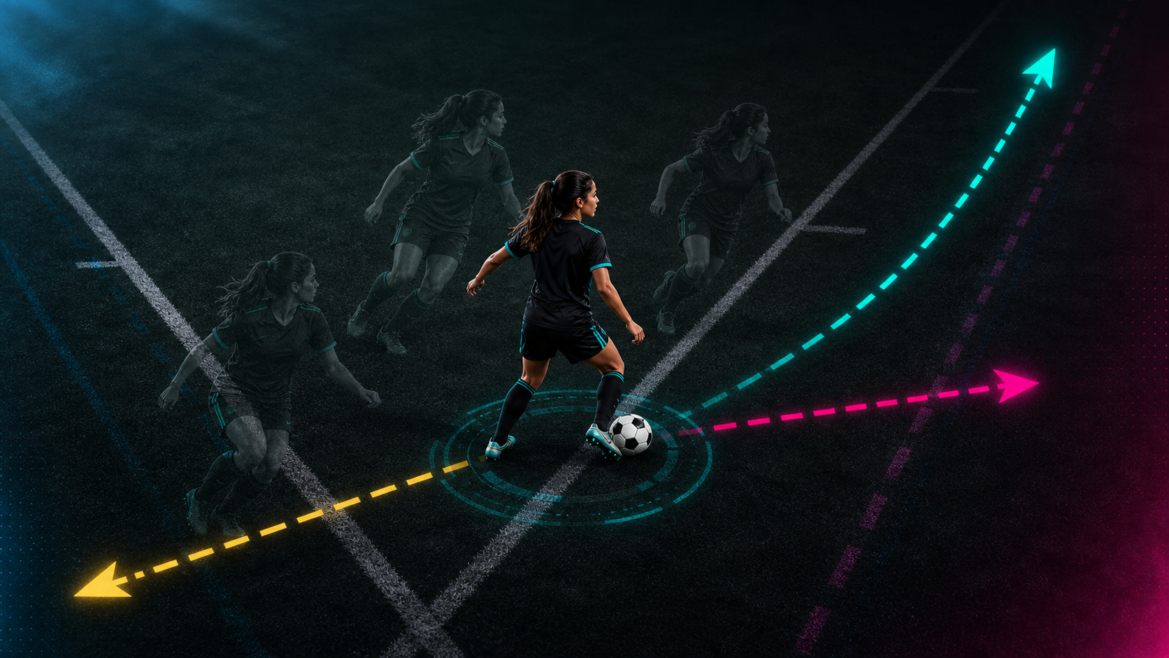 First-touch options down the line, inside, and back diagonal reset