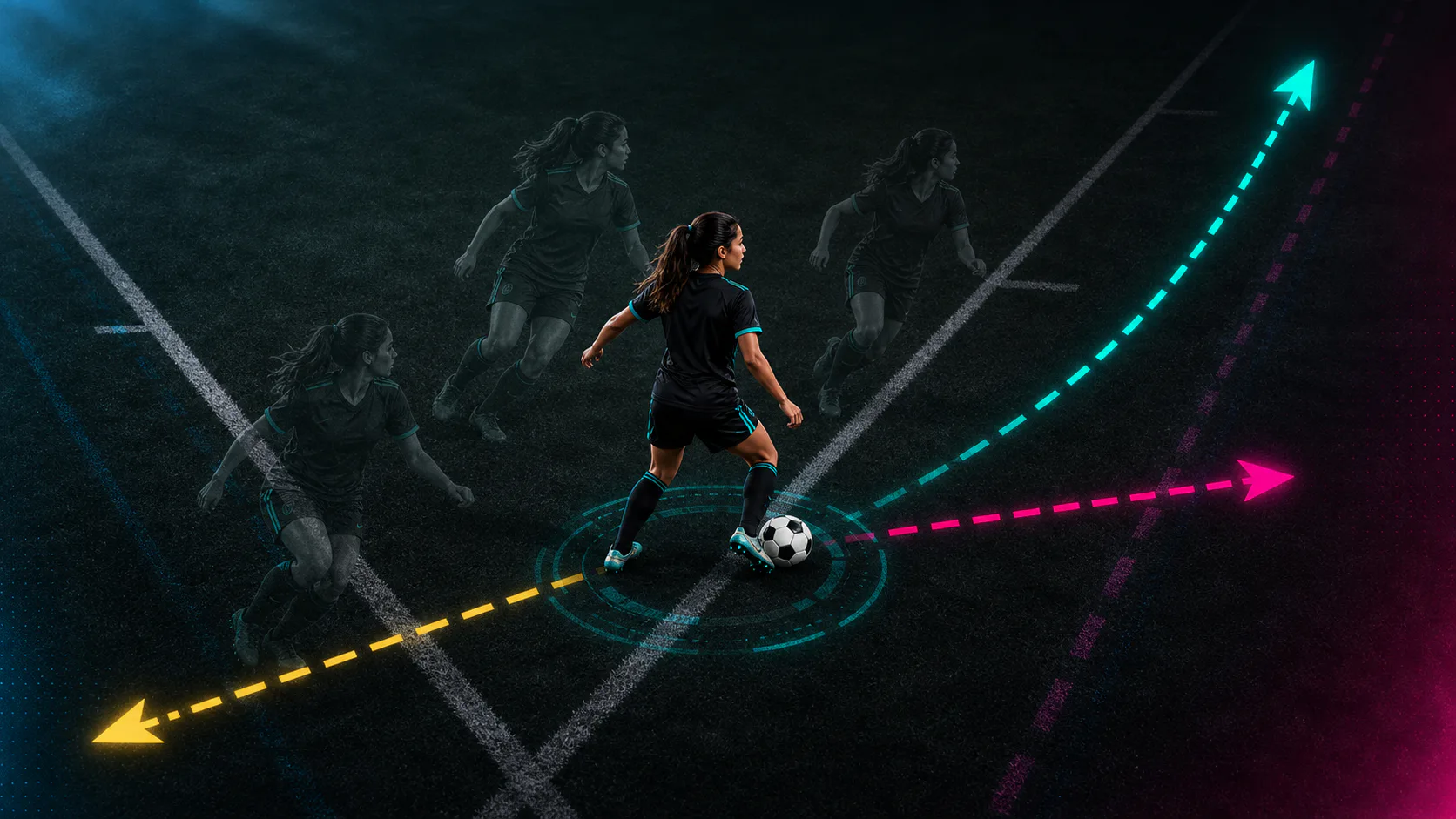 First-touch options down the line, inside, and back diagonal reset